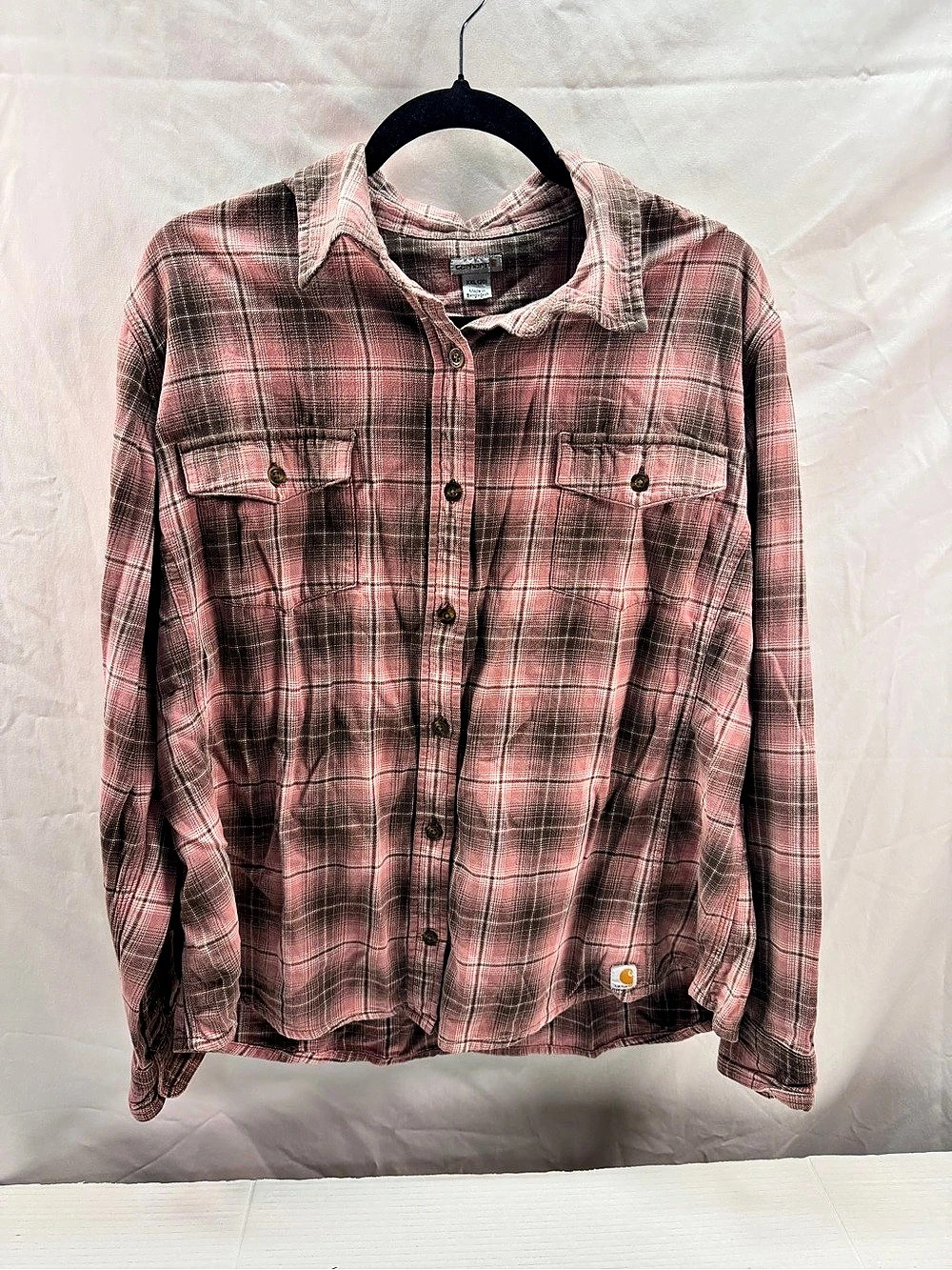 Carhartt Plaid Cotton Shirt in Pink XXL Like New Women’s